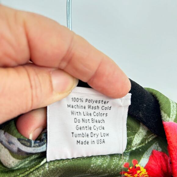 AE SPORT Marines Semper FI Hawaiian Shirt Green Red Men’s Medium NEW - Picture 12 of 12